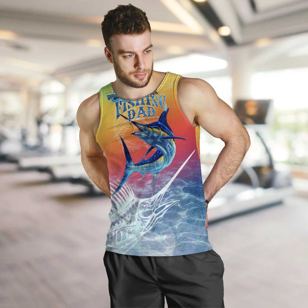 Fishing Dad Men Tank Top Fast Sharp and Strong Like a Sailfish
