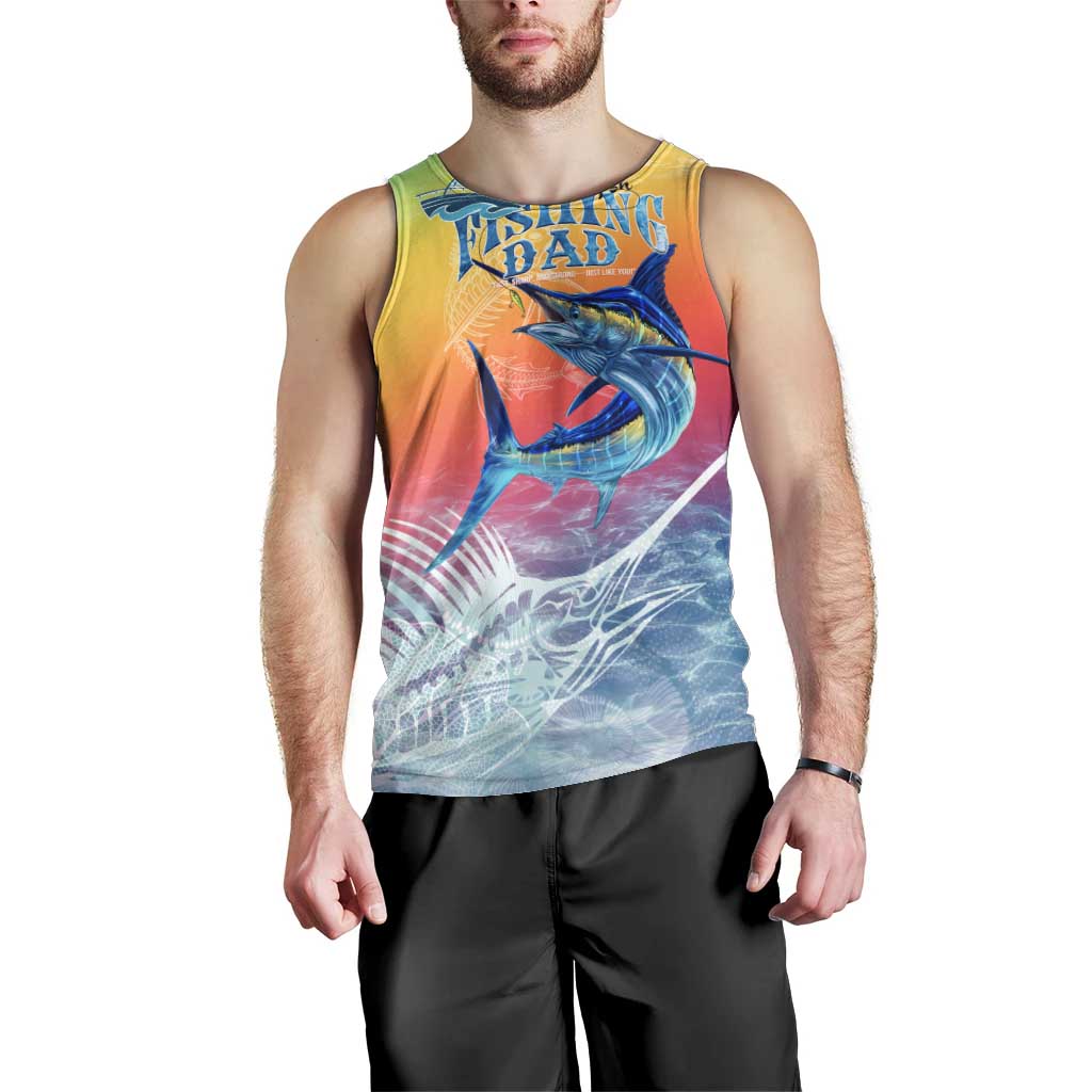 Fishing Dad Men Tank Top Fast Sharp and Strong Like a Sailfish