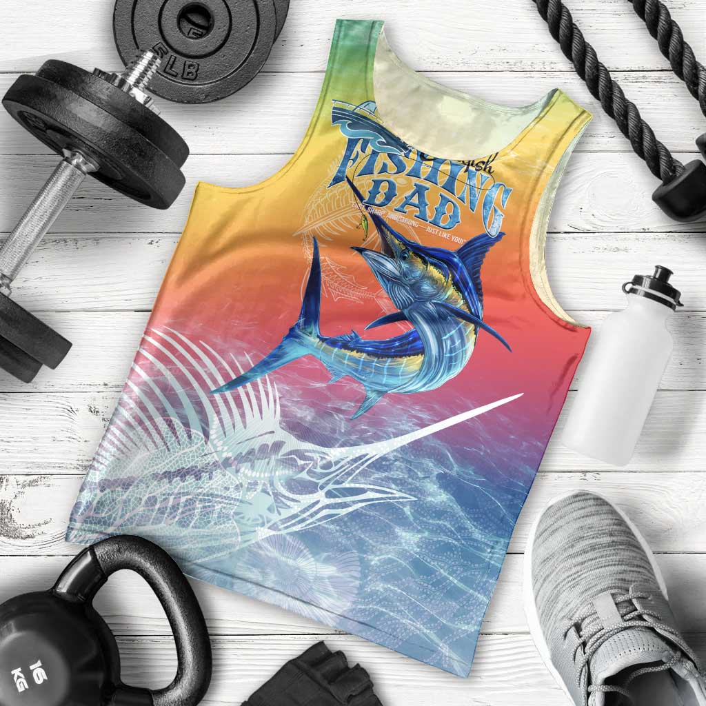 Fishing Dad Men Tank Top Fast Sharp and Strong Like a Sailfish