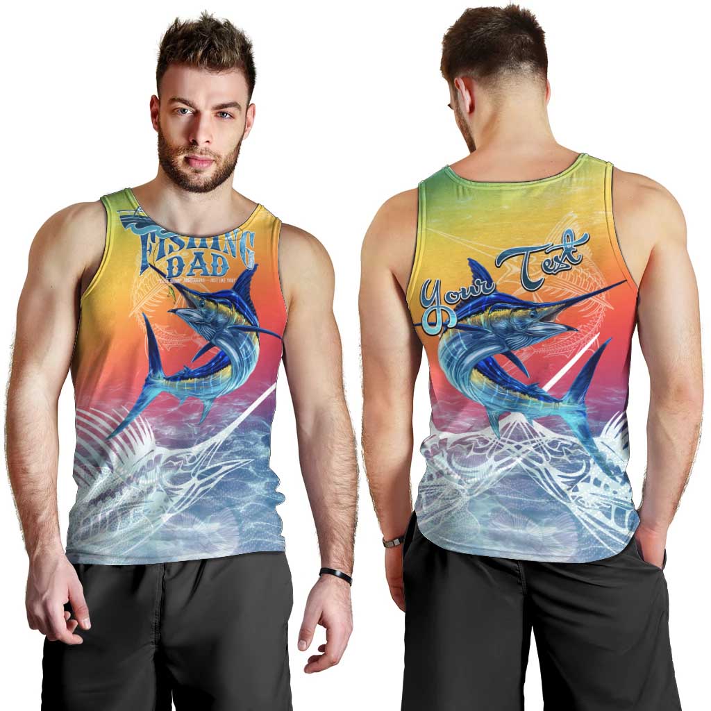 Fishing Dad Men Tank Top Fast Sharp and Strong Like a Sailfish