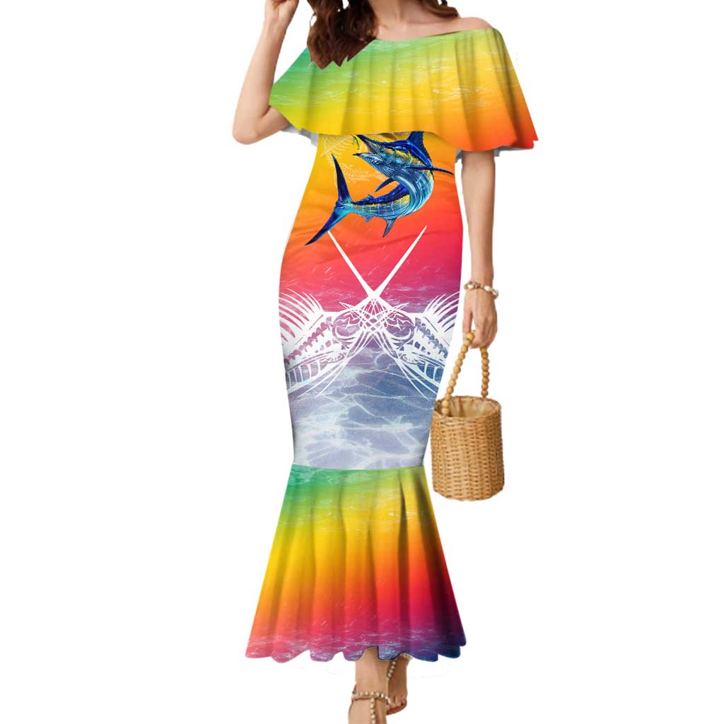Fishing Dad Mermaid Dress Fast Sharp and Strong Like a Sailfish