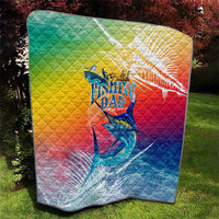 Fishing Dad Quilt Fast Sharp and Strong Like a Sailfish