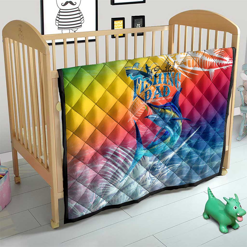 Fishing Dad Quilt Fast Sharp and Strong Like a Sailfish