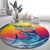 Fishing Dad Round Carpet Fast Sharp and Strong Like a Sailfish