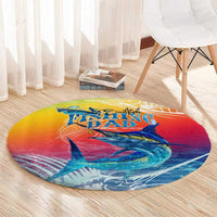 Fishing Dad Round Carpet Fast Sharp and Strong Like a Sailfish