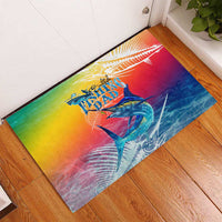 Fishing Dad Rubber Doormat Fast Sharp and Strong Like a Sailfish