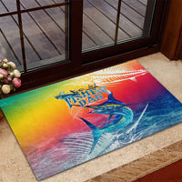 Fishing Dad Rubber Doormat Fast Sharp and Strong Like a Sailfish