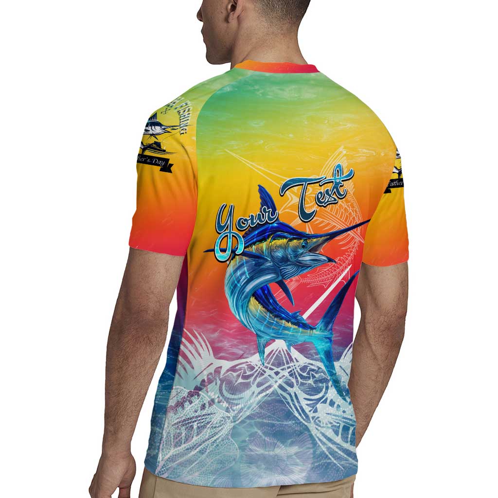 Fishing Dad Rugby Jersey Fast Sharp and Strong Like a Sailfish