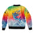 Fishing Dad Sleeve Zip Bomber Jacket Fast Sharp and Strong Like a Sailfish