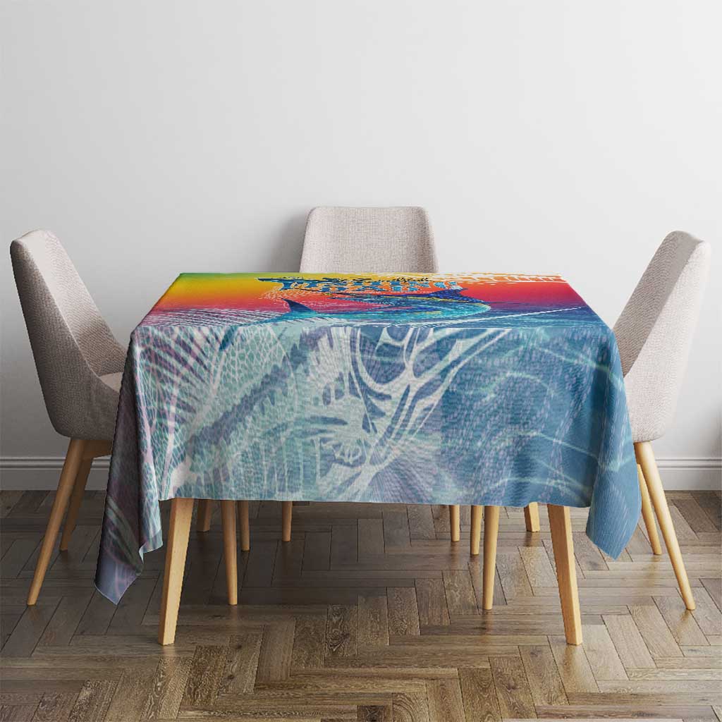 Fishing Dad Tablecloth Fast Sharp and Strong Like a Sailfish