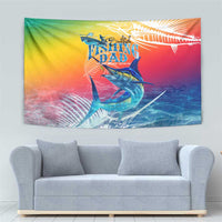 Fishing Dad Tapestry Fast Sharp and Strong Like a Sailfish