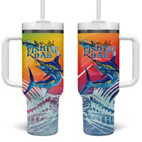 Fishing Dad Tumbler With Handle Fast Sharp and Strong Like a Sailfish