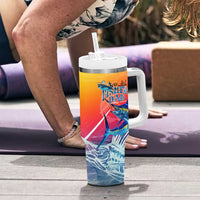Fishing Dad Tumbler With Handle Fast Sharp and Strong Like a Sailfish