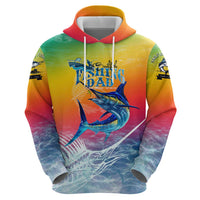 Fishing Dad Zip Hoodie Fast Sharp and Strong Like a Sailfish