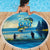 Reel Cool Dad Fishing Beach Blanket Father Hooked on Love and Lakeside Moments