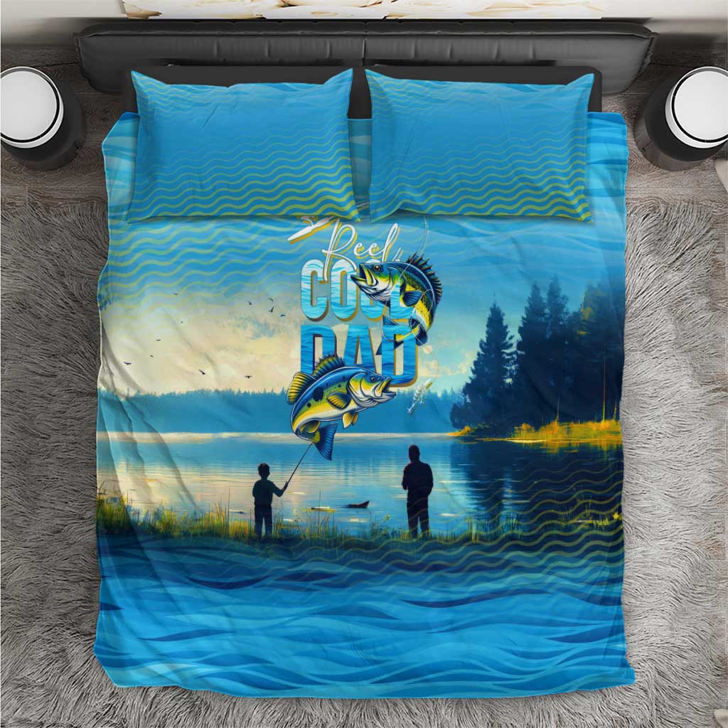 Reel Cool Dad Fishing Bedding Set Father Hooked on Love and Lakeside Moments