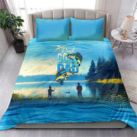 Reel Cool Dad Fishing Bedding Set Father Hooked on Love and Lakeside Moments