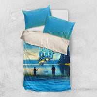Reel Cool Dad Fishing Bedding Set Father Hooked on Love and Lakeside Moments