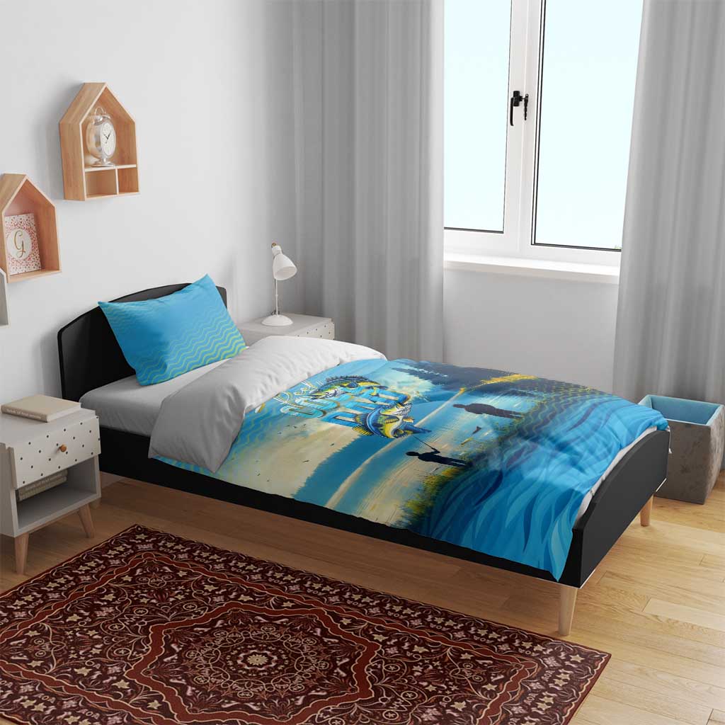 Reel Cool Dad Fishing Bedding Set Father Hooked on Love and Lakeside Moments