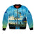 Reel Cool Dad Fishing Bomber Jacket Father Hooked on Love and Lakeside Moments