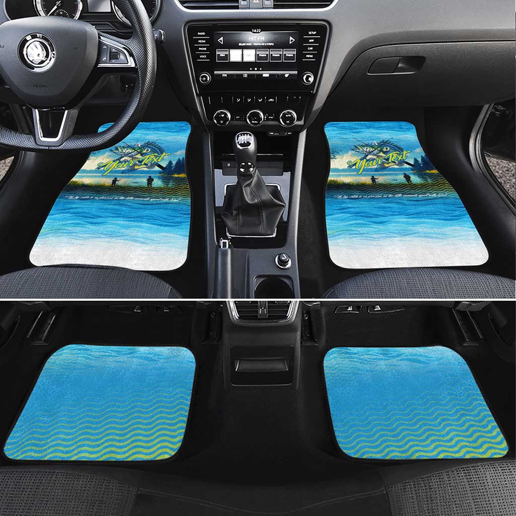 Reel Cool Dad Fishing Car Mats Father Hooked on Love and Lakeside Moments