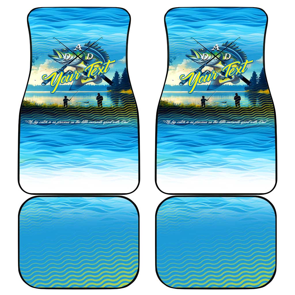 Reel Cool Dad Fishing Car Mats Father Hooked on Love and Lakeside Moments