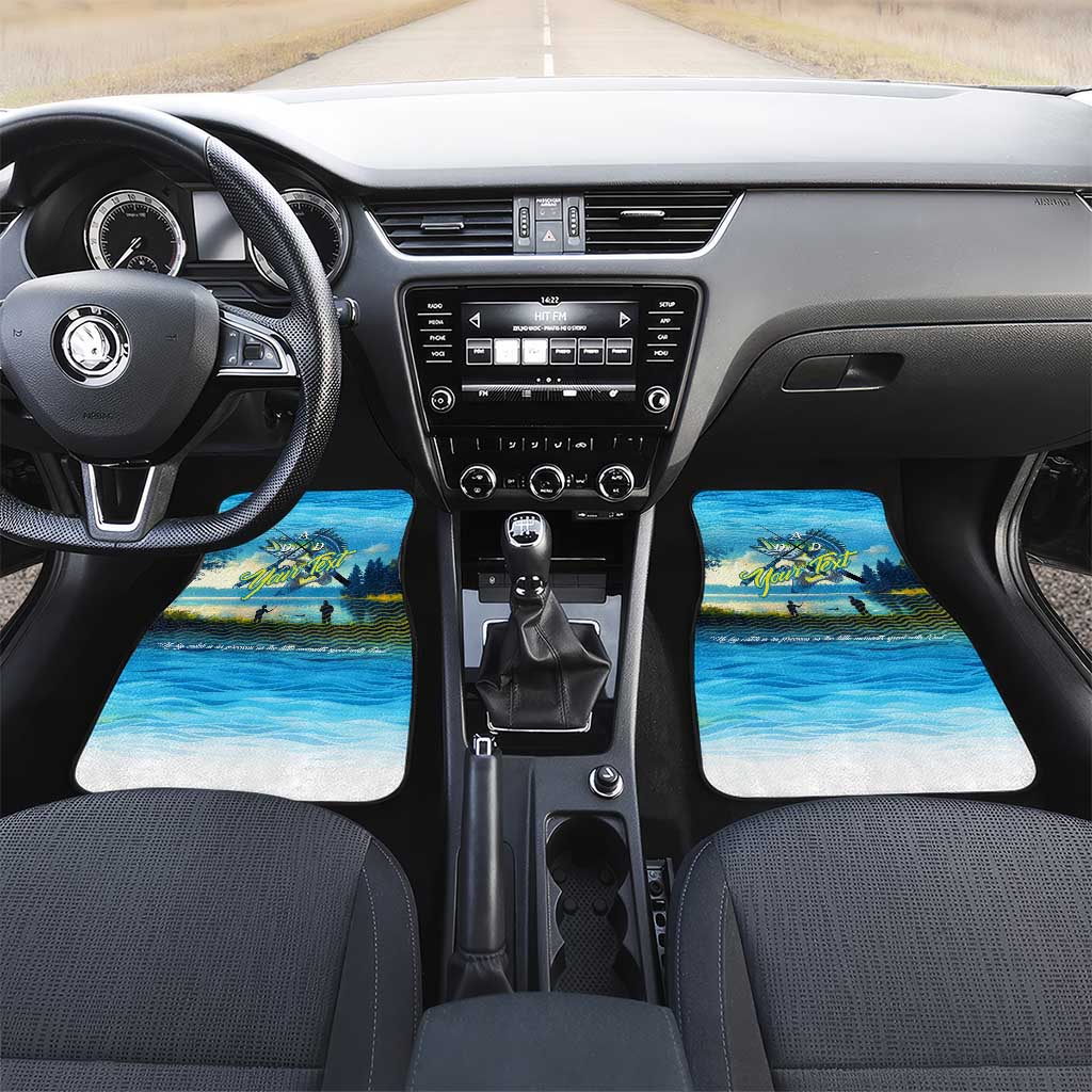 Reel Cool Dad Fishing Car Mats Father Hooked on Love and Lakeside Moments