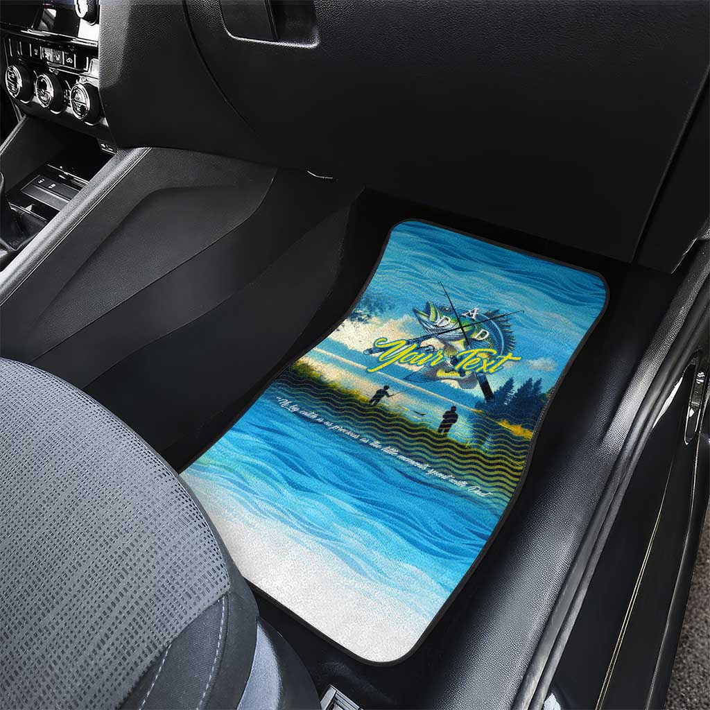 Reel Cool Dad Fishing Car Mats Father Hooked on Love and Lakeside Moments