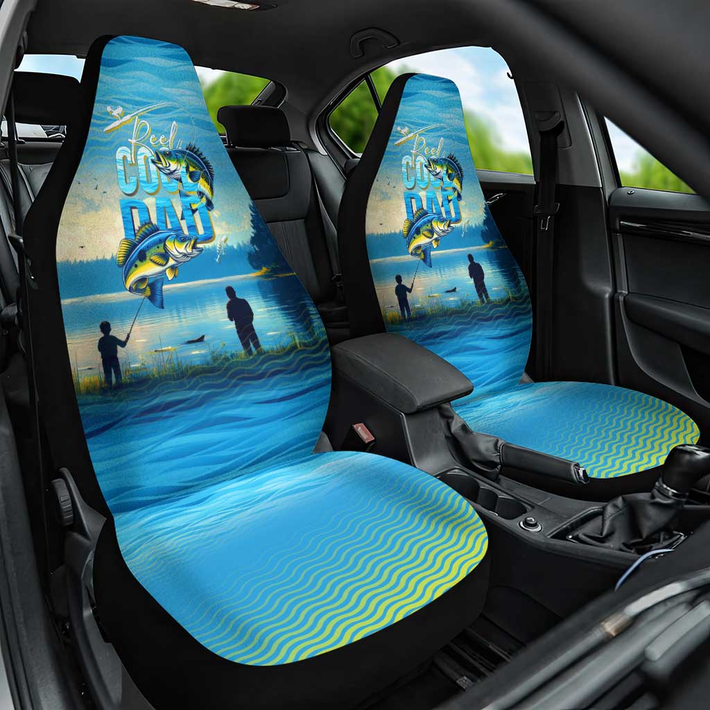 Reel Cool Dad Fishing Car Seat Cover Father Hooked on Love and Lakeside Moments