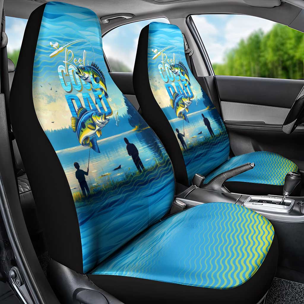 Reel Cool Dad Fishing Car Seat Cover Father Hooked on Love and Lakeside Moments