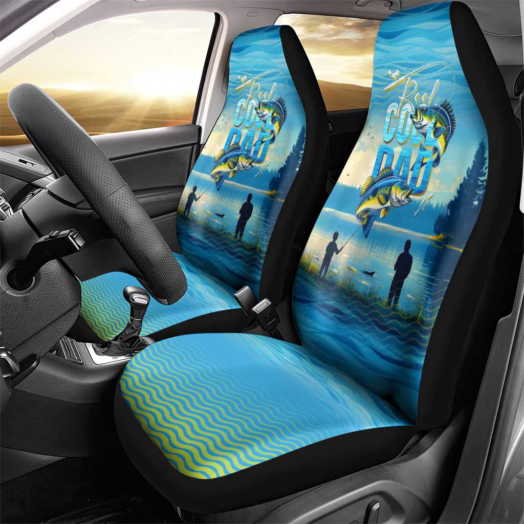 Reel Cool Dad Fishing Car Seat Cover Father Hooked on Love and Lakeside Moments