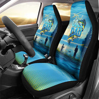 Reel Cool Dad Fishing Car Seat Cover Father Hooked on Love and Lakeside Moments