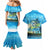 Reel Cool Dad Fishing Couples Matching Mermaid Dress and Hawaiian Shirt Father Hooked on Love and Lakeside Moments