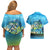 Reel Cool Dad Fishing Couples Matching Off Shoulder Short Dress and Hawaiian Shirt Father Hooked on Love and Lakeside Moments
