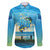 Reel Cool Dad Fishing Family Matching Long Sleeve Bodycon Dress and Hawaiian Shirt Father Hooked on Love and Lakeside Moments