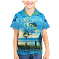 Reel Cool Dad Fishing Family Matching Mermaid Dress and Hawaiian Shirt Father Hooked on Love and Lakeside Moments