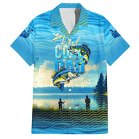 Reel Cool Dad Fishing Family Matching Puletasi and Hawaiian Shirt Father Hooked on Love and Lakeside Moments
