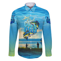 Reel Cool Dad Fishing Family Matching Puletasi and Hawaiian Shirt Father Hooked on Love and Lakeside Moments