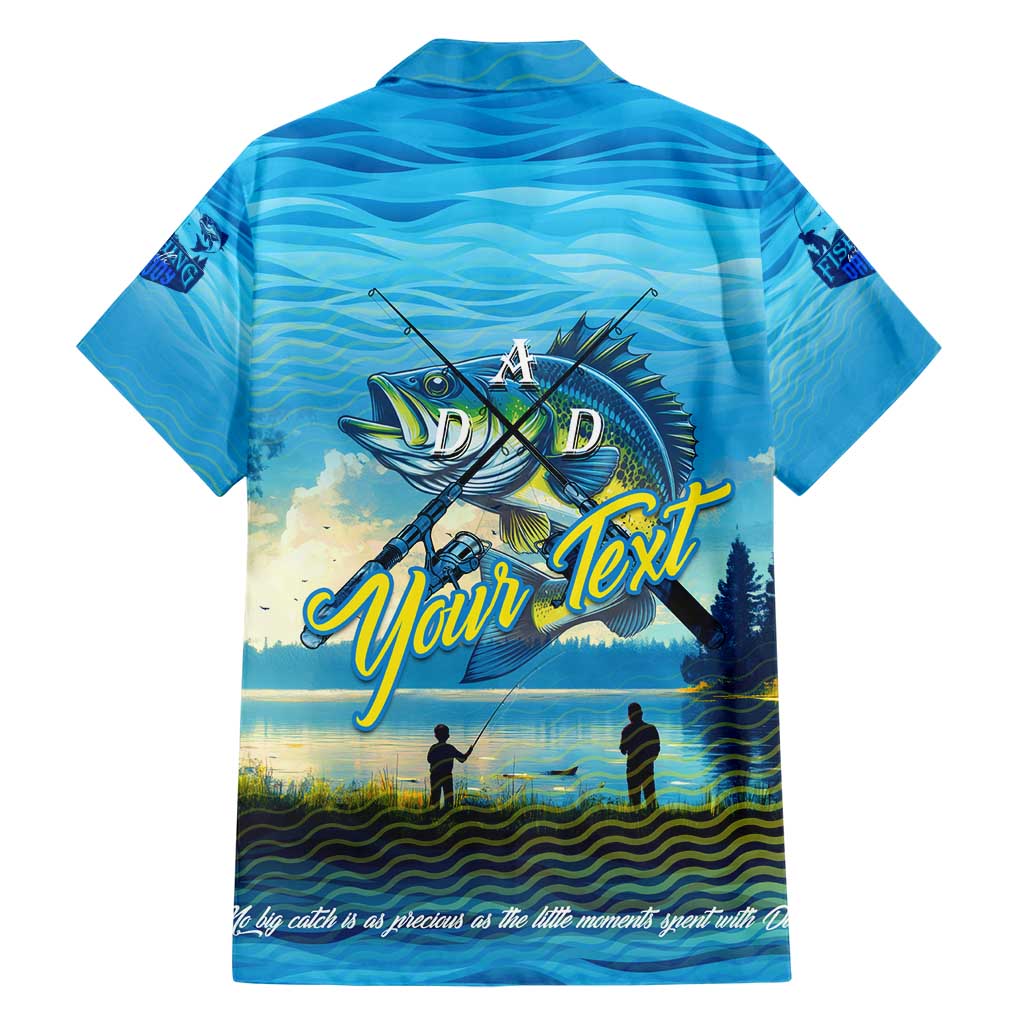 Reel Cool Dad Fishing Hawaiian Shirt Father Hooked on Love and Lakeside Moments