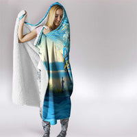 Reel Cool Dad Fishing Hooded Blanket Father Hooked on Love and Lakeside Moments
