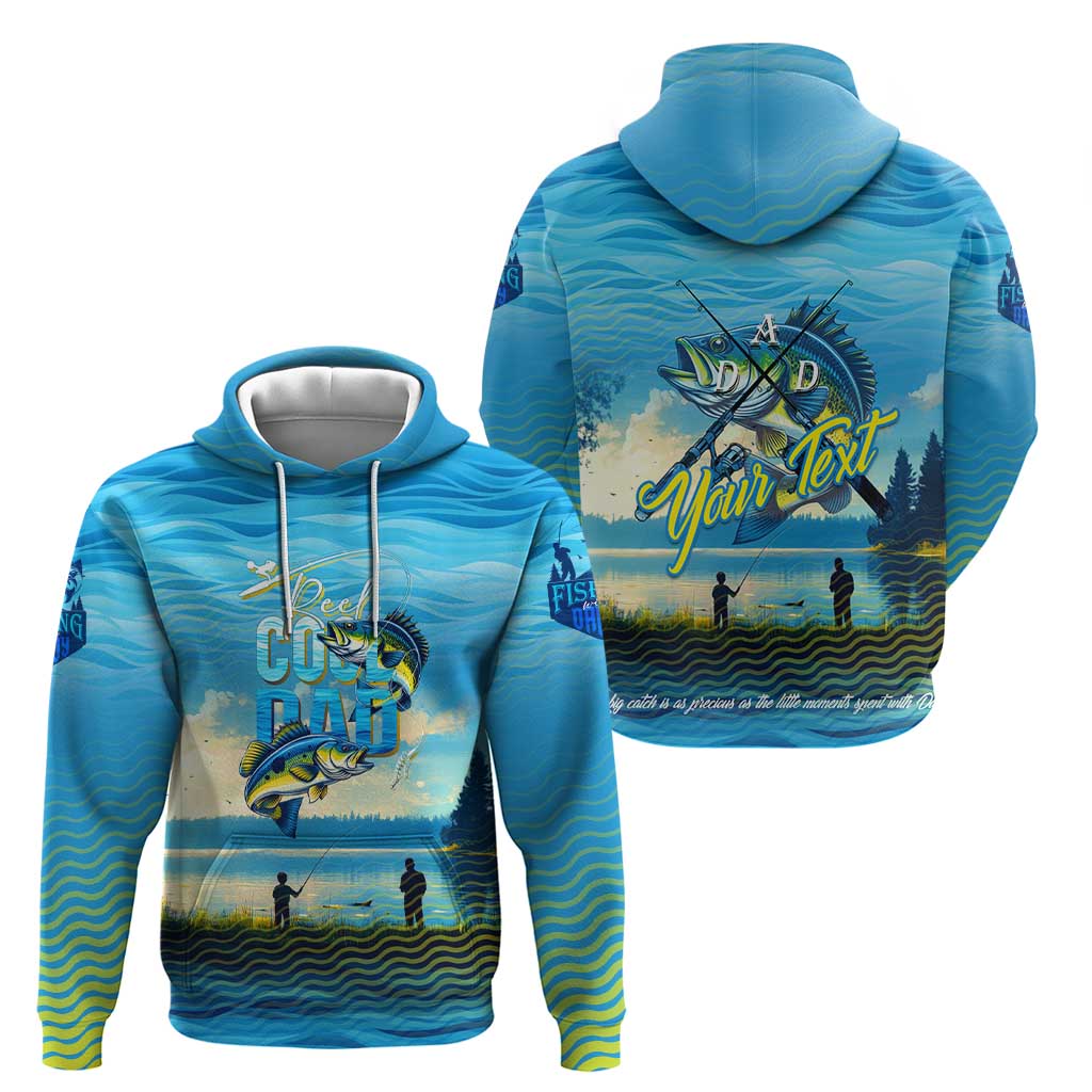Reel Cool Dad Fishing Hoodie Father Hooked on Love and Lakeside Moments