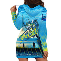 Reel Cool Dad Fishing Hoodie Dress Father Hooked on Love and Lakeside Moments