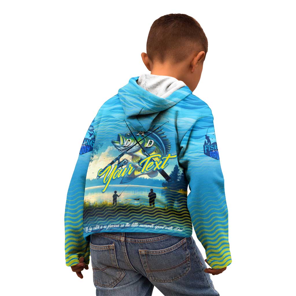 Reel Cool Dad Fishing Kid Hoodie Father Hooked on Love and Lakeside Moments