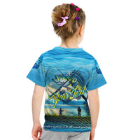 Reel Cool Dad Fishing Kid T Shirt Father Hooked on Love and Lakeside Moments