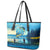 Reel Cool Dad Fishing Leather Tote Bag Father Hooked on Love and Lakeside Moments