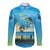 Reel Cool Dad Fishing Long Sleeve Button Shirt Father Hooked on Love and Lakeside Moments