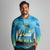 Reel Cool Dad Fishing Long Sleeve Polo Shirt Father Hooked on Love and Lakeside Moments