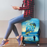 Reel Cool Dad Fishing Luggage Cover Father Hooked on Love and Lakeside Moments