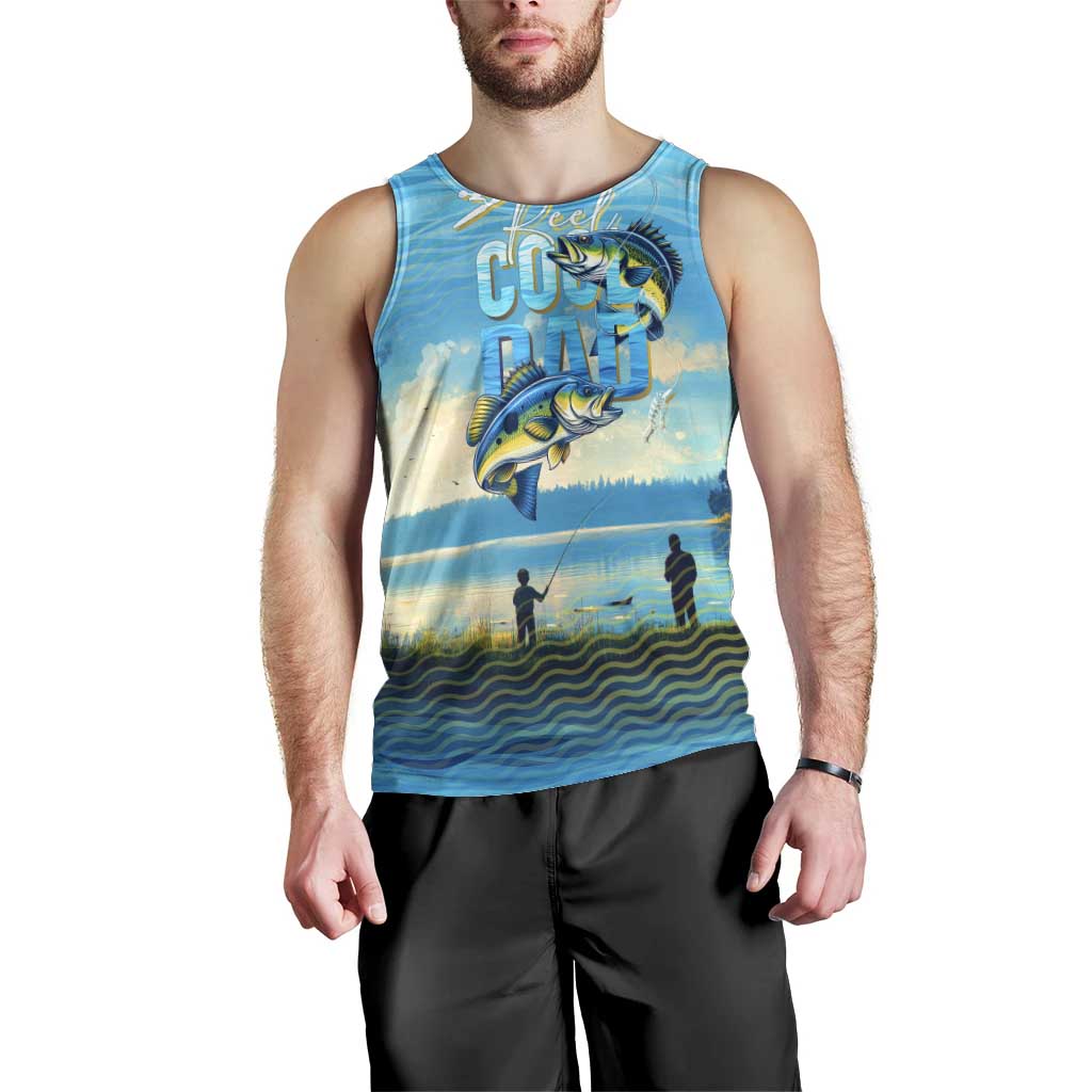 Reel Cool Dad Fishing Men Tank Top Father Hooked on Love and Lakeside Moments