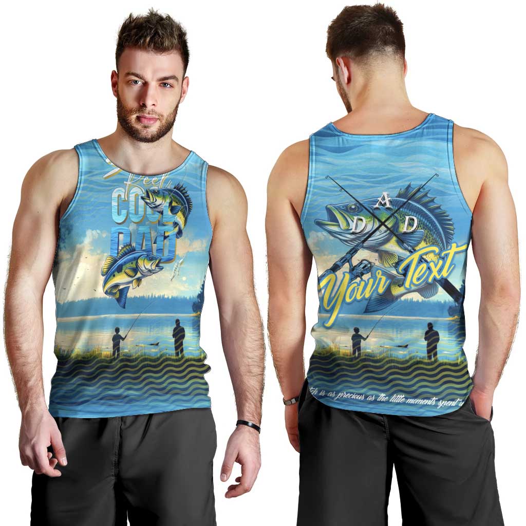 Reel Cool Dad Fishing Men Tank Top Father Hooked on Love and Lakeside Moments